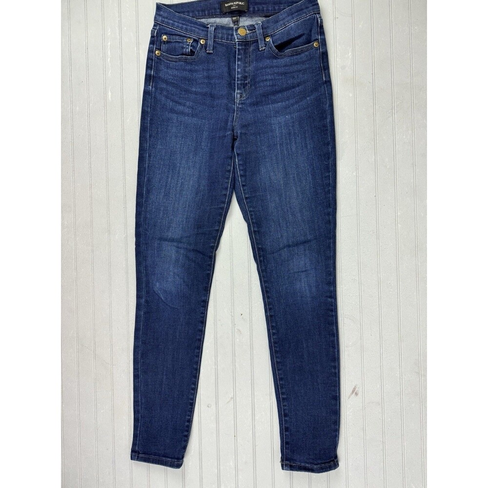 Banana Republic Size 26 2 Womens Jeans Skinny Fit Mid Rise Med Wash Stretch